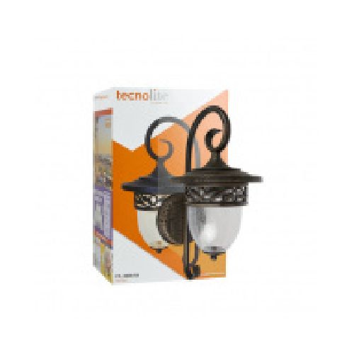 Tecnolite Lámpara Farol para Pared Revenna, Exteriores, máx. 20W, Base E27, Bronce, para Casa - No Incluye Foco  