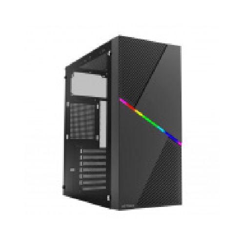 Gabinete Acteck Draco GM450 con Ventana RGB, Midi-Tower, ATX/Micro-ATX/Mini ATX, USB 2.0, con Fuente de 500W, sin Ventiladores Instalados, Negro  