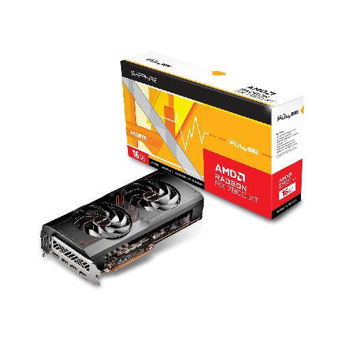 TARJETA DE VIDEO SAPPHIRE (11330-02-20G) PULSE RADEON RX 7800 XT, 16GB GDDR6, 2430MHZ, 2*DP, 2*HDMI  