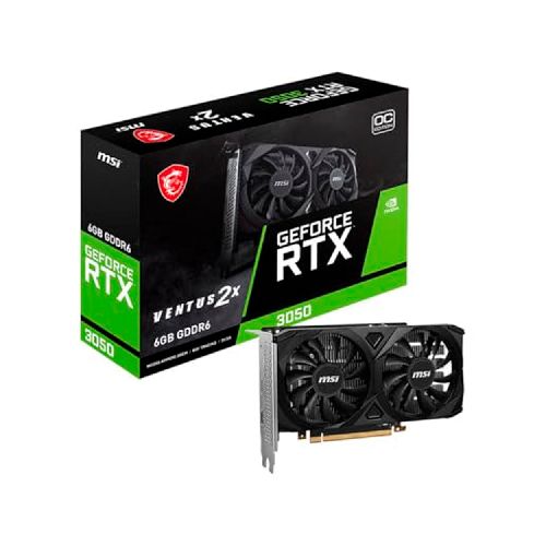 TARJETA DE VIDEO MSI GEFORCE RTX 3050 VENTUS 2X 6G OC 6GB GDDR6 2xHDMI DP  