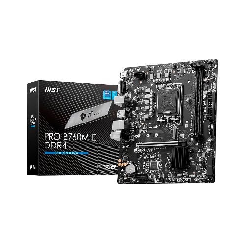 TARJETA MADRE MSI PRO B760M-E DDR4 1700 2xDDR4 HDMI VGA MATX  