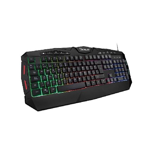 TECLADO GAMING OCELOT MEMBRANA NEGRO RGB OGEK03  