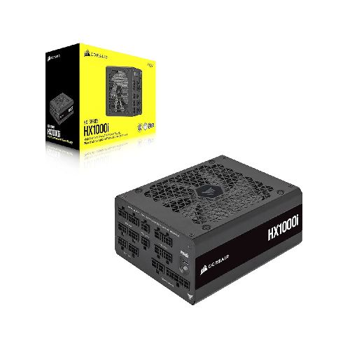 FUENTE DE PODER CORSAIR (CP-9020259-NA) HX1000I,1000W,FULL MODULAR,80 PLUS PLATINUM,NEGRO  