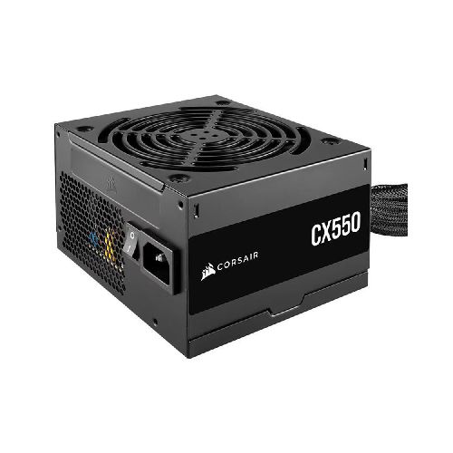 FUENTE DE PODER CORSAIR (CP-9020277-NA) CX550,550W,80 PLUS BRONZE,3 SATA,2 PCIE,VENT 120MM,NEGRO  