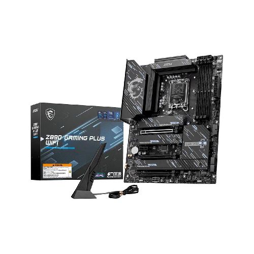 TARJETA MADRE MSI (Z890 GAMING PLUS WIFI) SOCKET 1851, 4*DDR5 9200 , HDMI, THUNDEBOLT, 4*M.2, ATX  