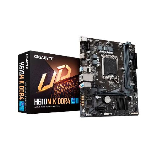 TARJETA MADRE GIGABYTE (H610M K DDR4) 1700, 2*DDR4 3200, HDMI, MATX  