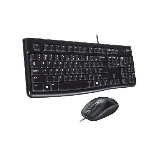 COMBO TECLADO Y MOUSE LOGITECH MK120 NEGRO ALAMBRICO USB 920-004428  