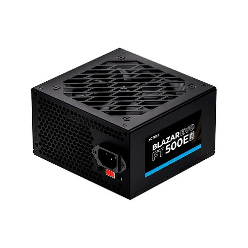 FUENTE DE PODER ACTECK (ES-05001E) FT500E,500W,24PINES,2 SATA,1 MOLEX,VENT 120MM,NEGRO  