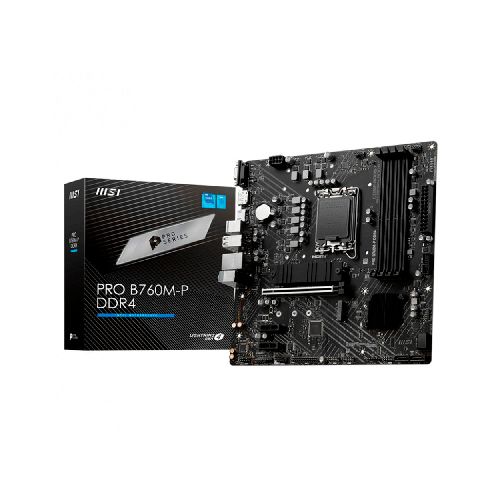 TARJETA MADRE MSI PRO B760M-P DDR4 1700 4xDDR4 HDMI DP VGA MATX  