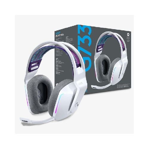 AURICULARES LOGITECH G733 WIRELESS RGB DTS BLANCO 981-000882  