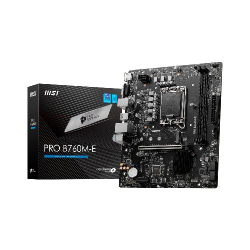 TARJETA MADRE MSI PRO B760M-E 1700 2xDDR5 HDMI VGA MATX  