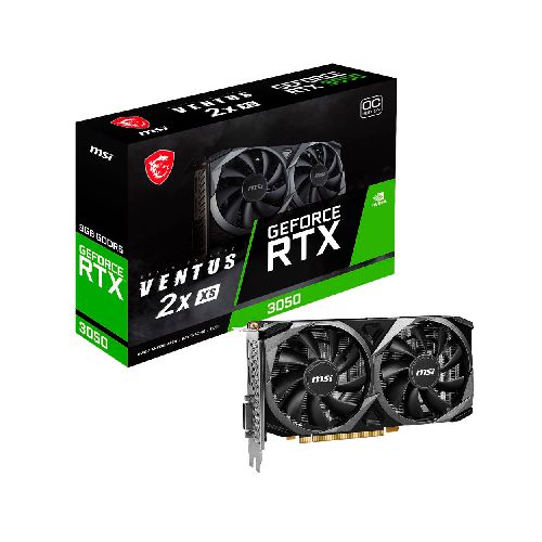 TARJETA DE VIDEO MSI GEFORCE RTX 3050 VENTUS 2X XS OC 8GB GDDR6 PCIE4X8 HDMI DP DL-DVI-D  