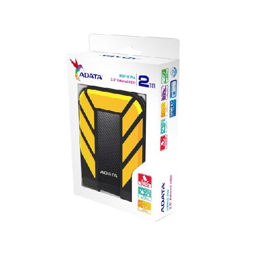 DISCO DURO EXTERNO ADATA PRO 2TB HD710 USB 3.1 2.5P AMARILLO AHD710P 2TU31 CYL  