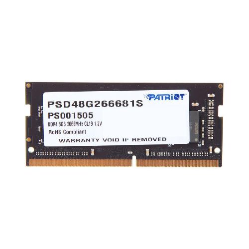 MEMORIA RAM PATRIOT SIGNATURE 8GB DDR4 2666MHZ CL19 SODIMM PSD48G266681S  