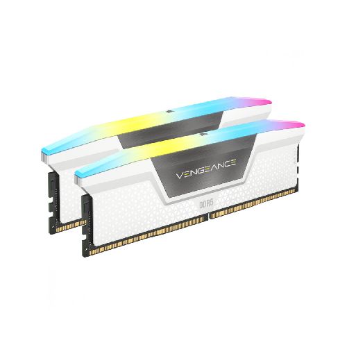 MEMORIA DIMM DDR5 CORSAIR (CMH64GX5M2B5200C40W) 64GB (2X32GB) 5200MHZ VENGANCE RGB BLANCO  