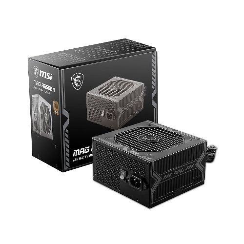 FUENTE DE PODER MSI (MAG A650BN) 650W,80 PLUS BRONZE,PFC ACTIVO,VENTILADOR 120 MM  