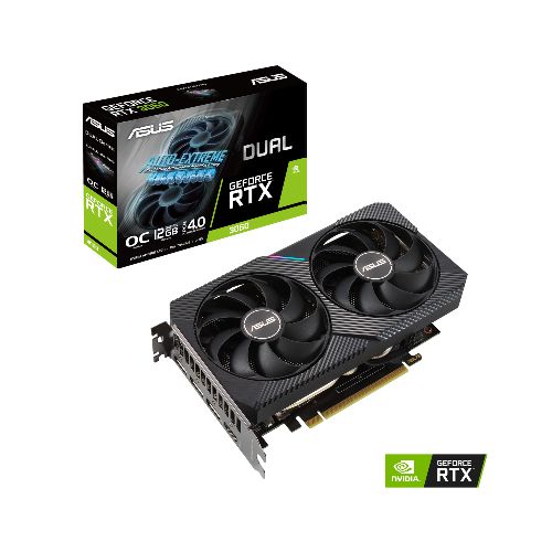 TARJETA DE VIDEO ASUS (DUAL-RTX3060-O12G-V2) 192-BIT,PCI-E 4.0,HDMI 2.1,3*DP1.4A,DUAL FAN  