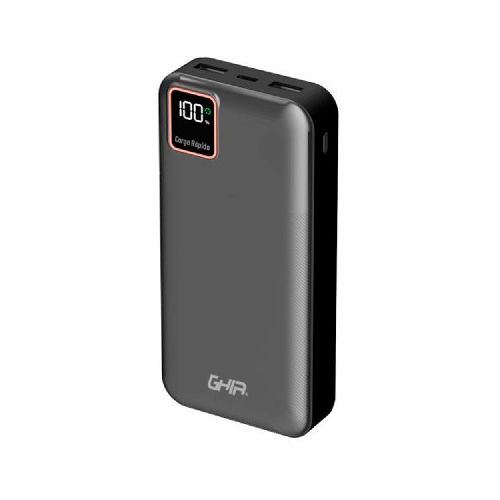 POWER BANK GHIA DE CARGA RAPIDA DE 20 000 MAH COLOR NEGRO GAC-242  