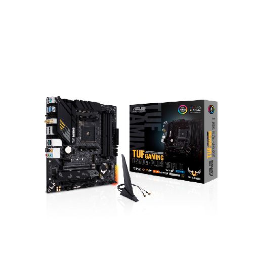 TARJETA MADRE ASUS TUF GAMING B550M-PLUS WIFI II AM4 4xDDR4 PCIE4.0 WIFI6 MATX  