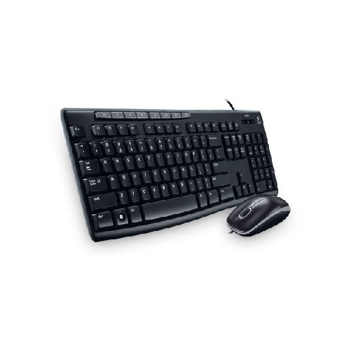 COMBO TECLADO Y MOUSE LOGITECH MK200 ESPANOL NEGRO 1000 DPI 920-002716  