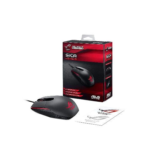 Mouse Gamer Asus ROG SICA 5000 DPI Ambidiestro con Interruptores OMRON