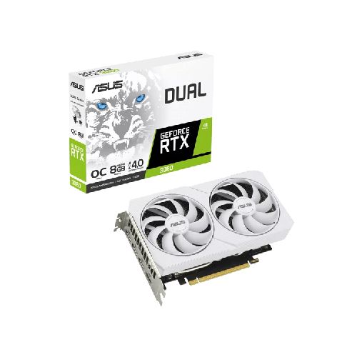 Tarjeta de Video Asus NVIDIA Geforce RTX 3060 White OC Edition, 8GB GDDR6 , Doble Ventilador