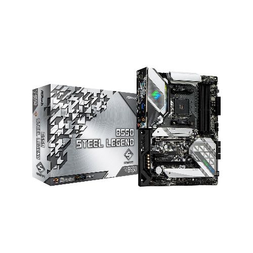 Tarjeta Madre ASRock B550 Steel Legend / AM4 / ATX / Polychrome Sync (RGB)