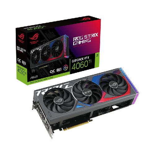 Tarjeta De Video ASUS Rog Strix GeForce RTX 4060 Ti OC 8GB GDDR6