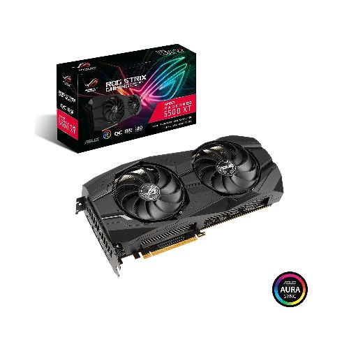 Tarjeta de Video ASUS ROG Strix Radeon™ RX 5500 XT OC / 8GB GDDR6 / AuraSync RGB / PCIe 4.0