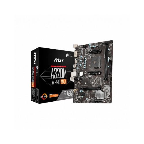 Tarjeta Madre MSI AMD A320M-A PRO MAX, S-AM4, AMD A320, HDMI, 32GB DDR4 para AMD