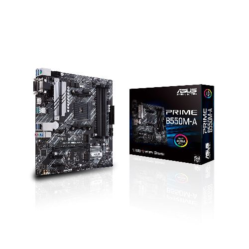 Tarjeta Madre ASUS Prime B550M-A / AM4 / AMD RYZEN 3000 SERIES / mATX / Aura Sync