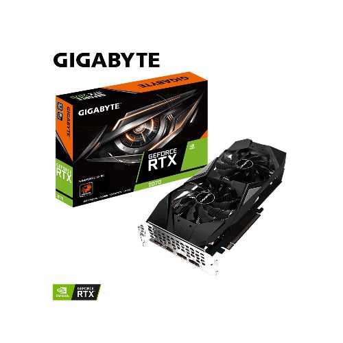 Tarjeta De Video Gigabyte GeForce RTX 2070 Windforce 2X 8G / Nvidia / HDMI, DP / Dual Fan