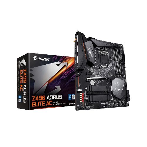 Tarjeta Madre Gigabyte Z490 Aorus Elite AC / Intel 1200 / ATX / WIFI Dual Band 802.11ac / RGB Fusion 2.0