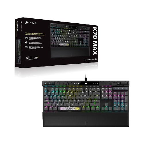 Teclado Gamer Corsair K70 MAX RGB, Switch Cherry MGX Ajustable