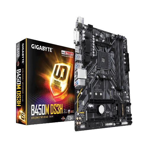 Tarjeta Madre Gigabyte B450M DS3H V2, S-AM4,micro ATX, AMD B450, HDMI, 64GB DDR4 para AMD