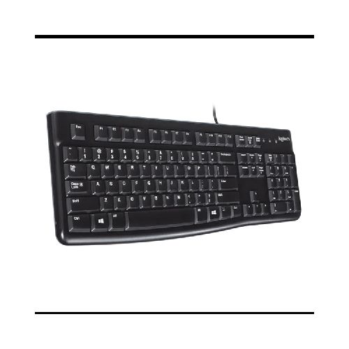 Teclado Logitech K120, USB, Alámbrico, Negro, Español