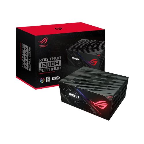 Fuente de poder ASUS ROG THOR 1200P / Pantalla OLED / 1200W / 80 Plus Platinum / Aura Sync