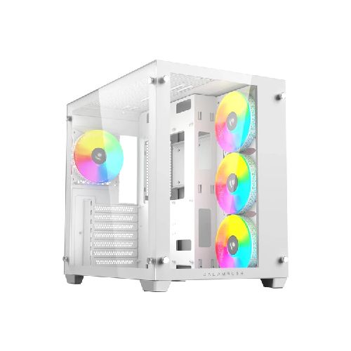 Gabinete Gamer BalamRush Tank Pro GM930 ATX 4 VEN RGB BLANCO