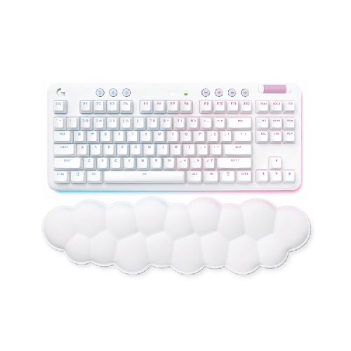 Teclado Gamer Logitech G715 RGB TKL, Lightspeed, Bluetooh, Blanco (Inglés)