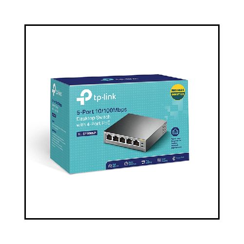 Switch TP-Link Fast Ethernet TL-SF1005P, 5 Puertos /PoE/10-100Mbps