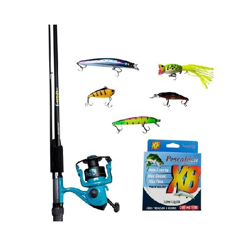 Combo de Pesca completo de calidad para pesca de Estero-Laguna para iniciadores  