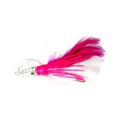 Señuelo Boone Tuna Treat Rigged - Color Rosa/Blanco  