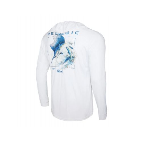 Camisa Pelagic AquaTek Goione Sailfish - Color WHT - Talla M  