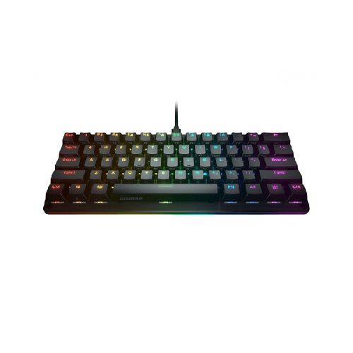 Teclado Gamer Cougar Puri Mini RGB 60%, Teclado Mecánico, Switch Gateron Red, Alámbrico, Negro (Inglés)  