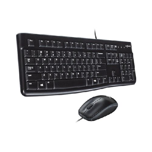 Kit de Teclado y Mouse Logitech MK120, Alámbrico, USB, Negro (Español)  