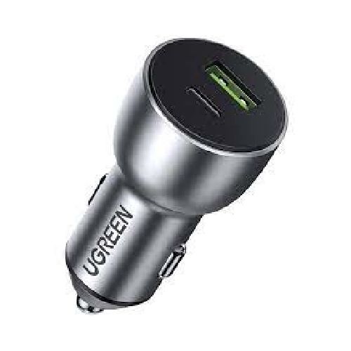 Ugreen Cargador para Auto 60980, 42.5W, 1x USB-A, 1x USB-C, Negro  