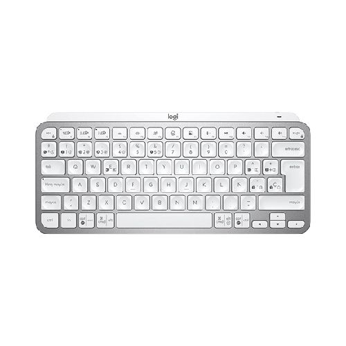 Teclado Logitech MX Keys Mini, Inalámbrico, RF Wireless/Bluetooth, Blanco (Español)  