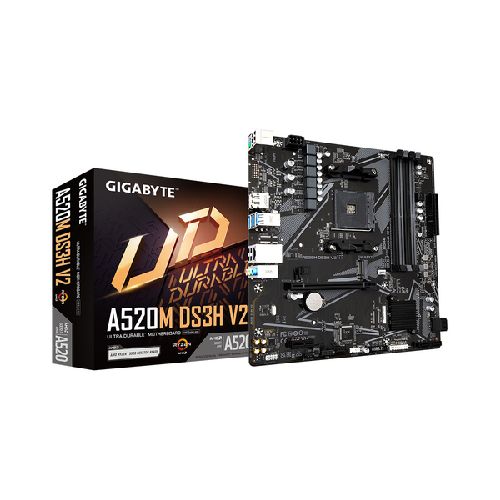 Tarjeta Madre Gigabyte Micro-ATX A520M DS3H V2, S-AM4, AMD A520, HDMI, 128GB DDR4 para AMD  