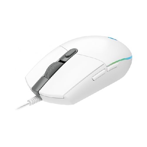 Mouse Gamer Logitech Óptico G203 LightSync, Alámbrico, USB, 8000DPI, Blanco  