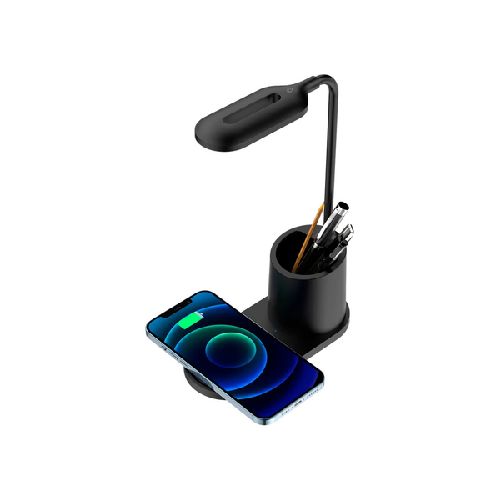 Acteck Cargador Inalámbrico con Lámpara Energon Lumimate CI711, 15W, 1x USB-C, Negro  